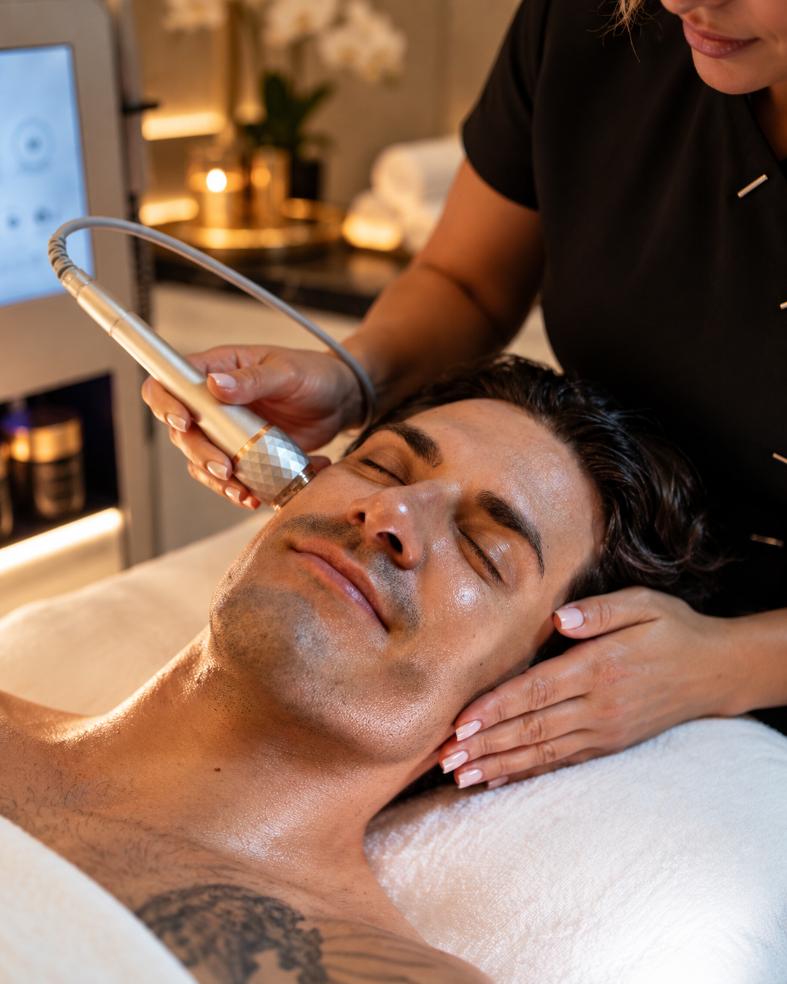 Kunde während der Skin Longevity Behandlung im House of Niance Zürich